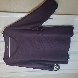 Vera Wang Simply Vera Deep Purple Top/Blouse size XL